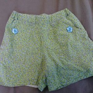 Green floral Homemade shorts